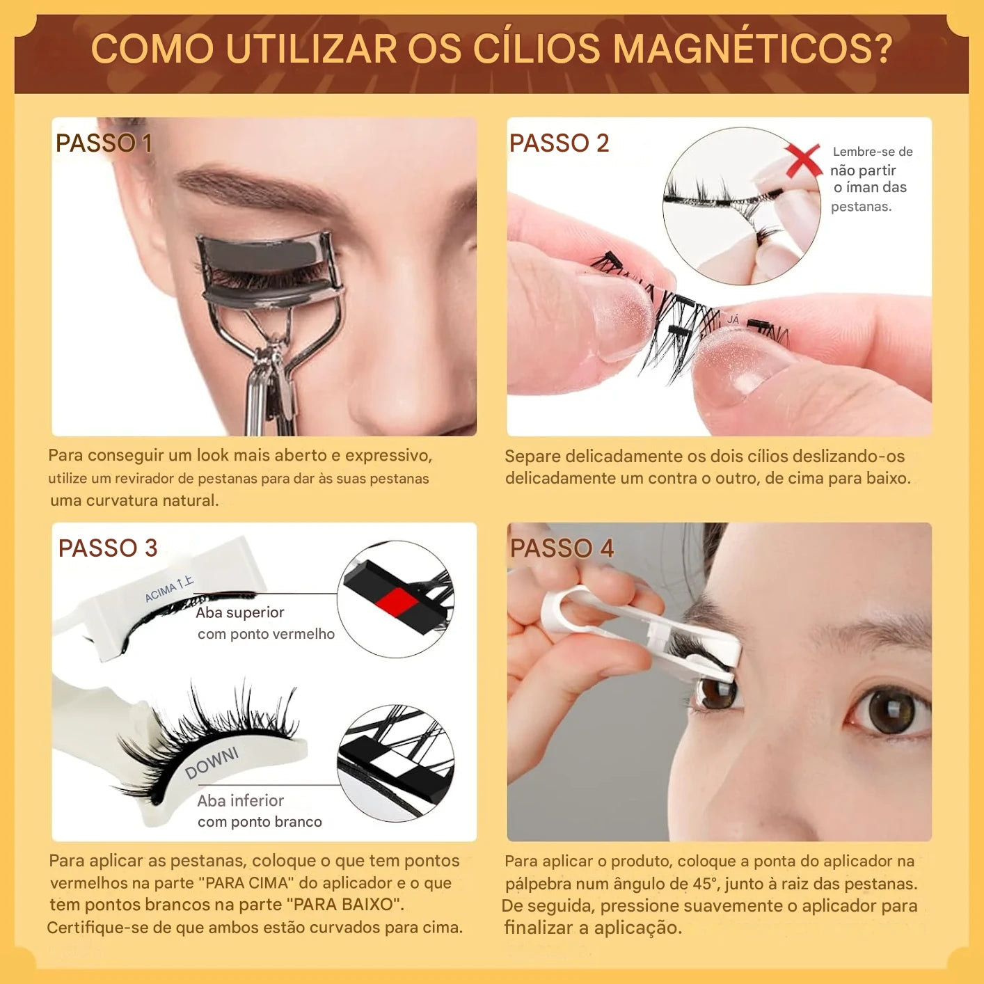 Kit Pestanas Magnéticas - Volume e Olhar Intenso